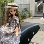 リカちゃん カンカン帽 アイボリーホワイト
