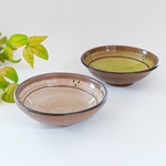 【新作】色違い中皿2枚セット　お皿　皿　陶器　中鉢　おしゃれ　青色　　ハンドメイド　食器　陶芸　新生活　インテリア　キッチングッズ　カラトリー　コップ 家具　棚　アクセサリー　飾り