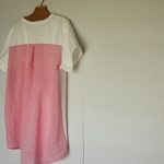 コットンリネンピンクの半袖Ｔシャツ