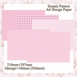 Simple Pattern A4 Design Paper 5design×10sheet