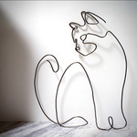 品格溢れる猫のワイヤークラフト♪ ワイヤーアート♪