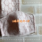 立体ガーゼマスク☆レースピンク