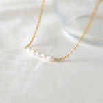 Fresh water pearls...淡水パールラインネックレス