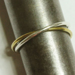 ∞ストレートリング　brass＆silver