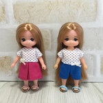 2人分　ミキちゃんマキちゃん　夏服　プリーツスカート　ショートパンツ　服