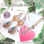 シンプルドロップのロングピアス(イヤリング) ⑥