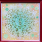 神聖幾何学フラワーオブライフ＋フトマニ図ミニアート＊送料無料