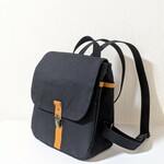 帆布×本革ミニリュック(ブラック)