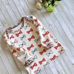 リボン柄🎀七分袖ベビーtシャツ