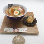 [コピー] ミニチュアフード   ラーメン　餃子　箸セット