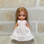 [再販]ミキちゃんマキちゃん　白のお花模様　ワンピース　服