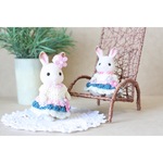 シルバニアファミリー　シルバニア　服　♡ピンク　ブルー♡ 三段レースのかわいいペアドレス