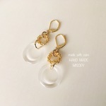 グレインラウンドクリアフープピアス