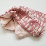 8重ガーゼケット　しろくま　ピンク　ハンドメイド　プレゼント　出産祝い　handmade