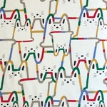 【布 110×50】うさぎ ホワイト