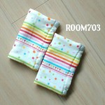 レインボーガーランド＊ダブルガーゼ 抱っこ紐 よだれカバー/パッド レインボー 