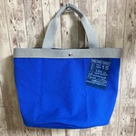 SALE!  帆布のトートバッグ  ピッグタグ　シーブルー