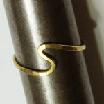 big wavr ring　brass