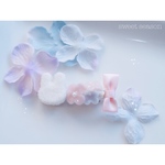 【受注】うさちゃん紫陽花ヘアクリップ(ピンク)
