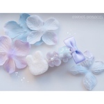 【受注】うさちゃん紫陽花ヘアクリップ(紫)