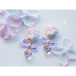 【受注】紫陽花ピアス/イヤリング(紫1)