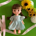 ソランちゃんのお洋服☆ミントグリーンのフリル袖ワンピース