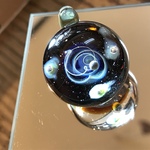 オパール 宇宙ガラスネックレス A 220520