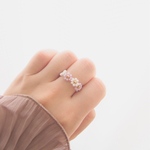 《　pearl  pink1　》　ビーズリング