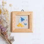刺繍ミニフレーム＊雨の日☂️