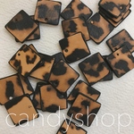 再販　8pcs  フェイクレザー レオパード チャーム