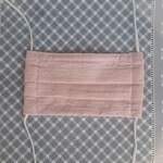～大人用マスク～コットンのワッシャー加工レース(ピンク)～ノーズワイヤー入りプリーツマスク～