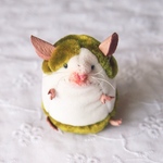 マウスのぬいぐるみ <抹茶ミルク>