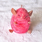 マウスのぬいぐるみ<ビビッドピンク>