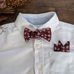 ペイズリー《ワインレッド》□蝶ネクタイ&ポケットチーフset/baby/kids/ladies/men's