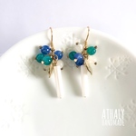  ＊o。.bubble＊blue.green＊フックピアス