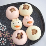 赤飯まんじゅうと紅白うさぎ饅頭６個入