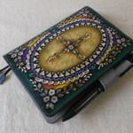 拭き染めのほぼ日手帳カバー　文庫本サイズ　牛革　おまけ付き