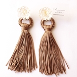 【2way】clear flower × fringe tassel pierce / earring