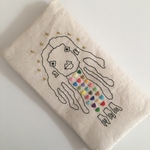 【完売御礼・受注制作】アマビエ　刺繍マスクケース　colorful