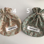 受注製作＊名入り刺繍ロゴ巾着ポーチ