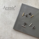 【148】short stick pierce 〜ステンレス製ポストピアス〜