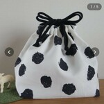 [オーダー専用] お着替え袋など６点セット ☆ 筆書き風ドット