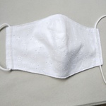 再販【3枚重ね】夏用 晒と綿100%生地の大人用 立体 レースの布マスク