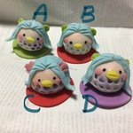 アマビエ様和菓子風置物　ブルーC