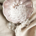 50％OFF！未検品クリアフラワーアクリルパーツ4弁＊20個　夏　フラワー　花