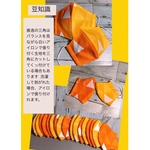 【鬼滅の刃風】3Dマスク 子供Lサイズ　黄色オレンジ