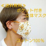 他サイトで完売！ラスト1点‼≪送料無料≫立体マスク☆フィルターポケット付き