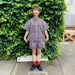 半袖短パンセットアップ　ー日本の千鳥の格子柄ー