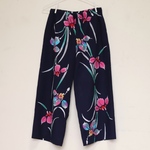綿　花菖蒲　ゴムワイドパンツ　MLサイズ