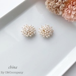 華やか プチプチ パール ピアス/イヤリング 金属アレルギー対応  大人 シンプル 大ぶり